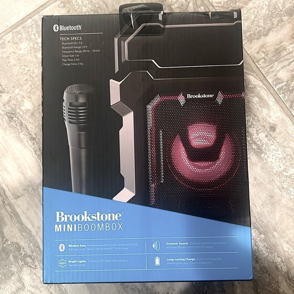 Brookstone Ruckus Portable Speaker with Microphone in Black, Open Box EXCELLENT! - Picture 6 of 13